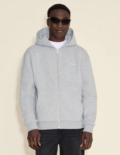 M REGULAR ZIP HOODIE GREY MIX