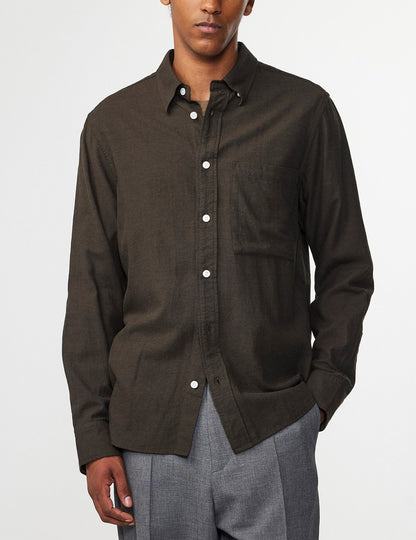 COHEN 5972 FLANNEL SHIRT DARK ARMY