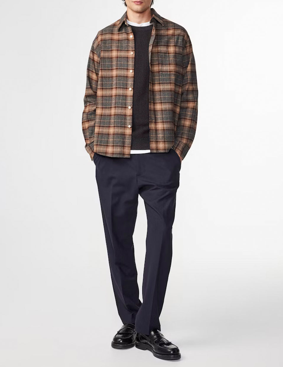 DEON 5465 FLANNEL SHIRT BROWN CHECK