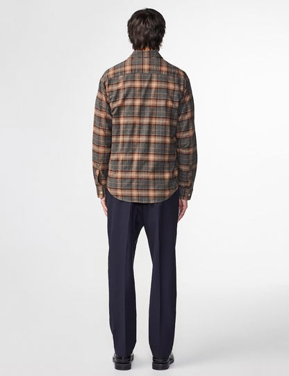 DEON 5465 FLANNEL SHIRT BROWN CHECK