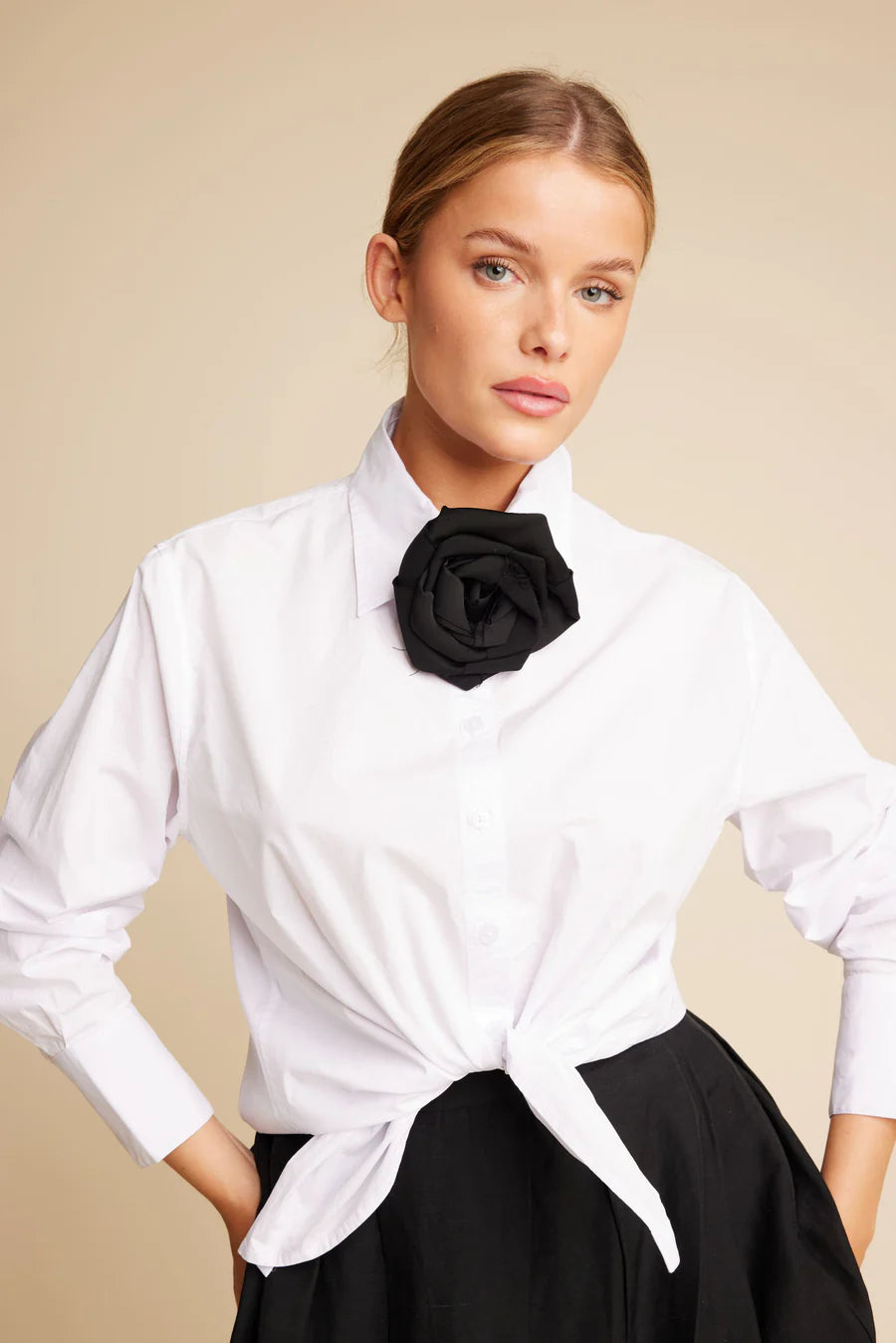 ANNABEL SOLID SHIRT WHITE