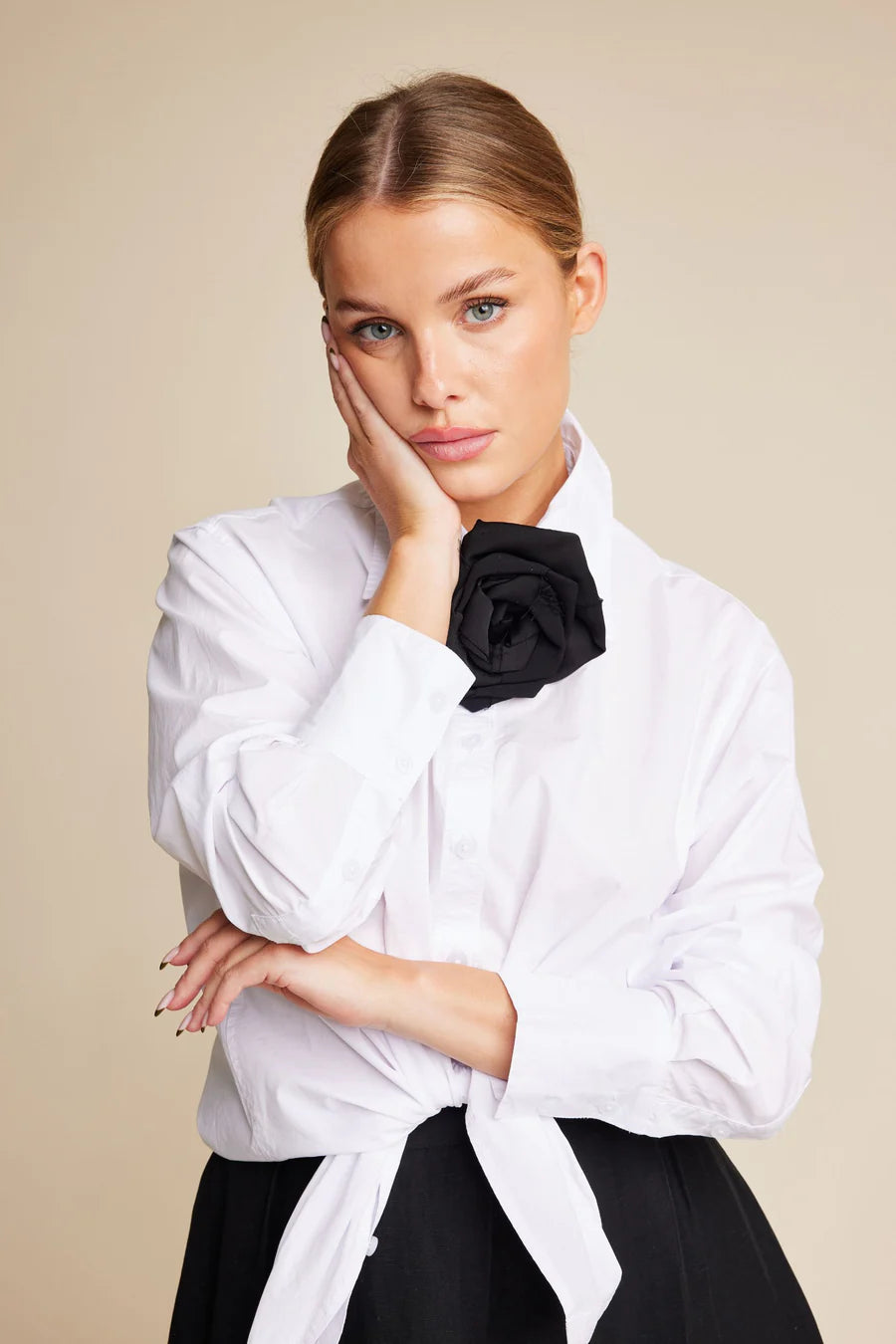 ANNABEL SOLID SHIRT WHITE