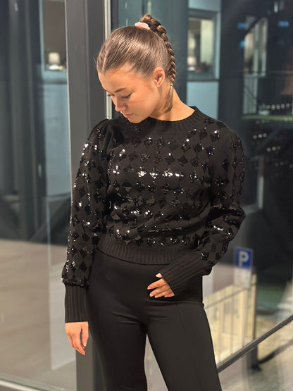 PARIS SEQUIN KNIT BLACK