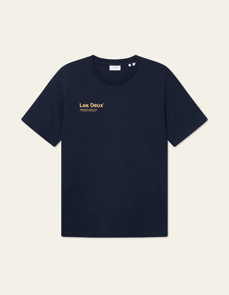 BRODY T-SHIRT 2.0 DARK NAVY/MUSTARD YELLOW