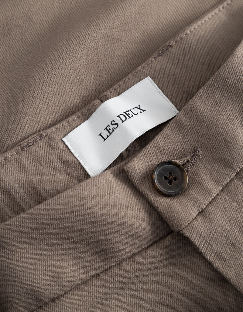 COMO REG COTTON SUIT PANTS WALNUT