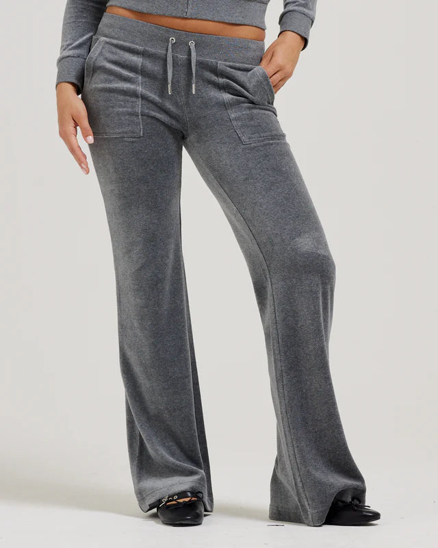 LAYLA LOW RISE POCKET FLARE CHARCOAL MARL