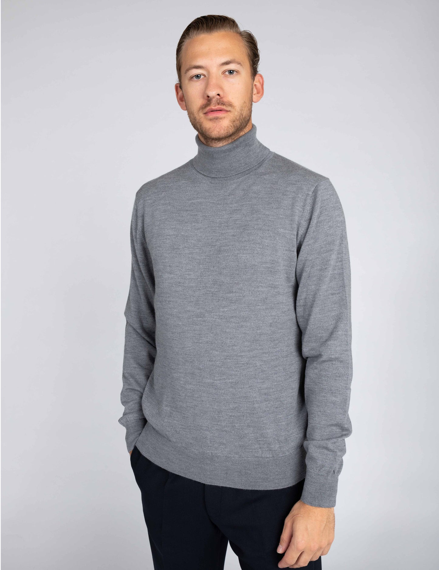 GENOVA ROLLNECK GREY MELANGE