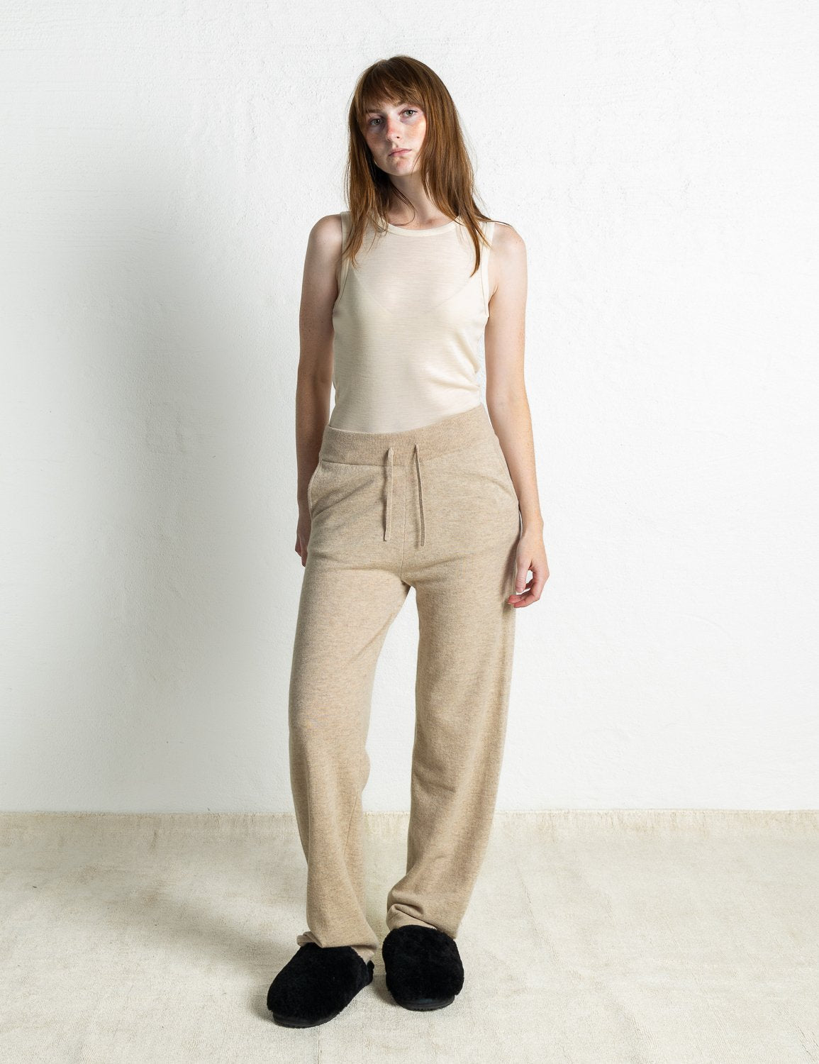 INGUNN KNIT PANTS HUMUS