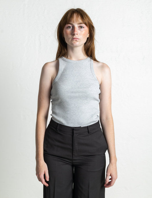 RIB SINGLET GHOST GRAY