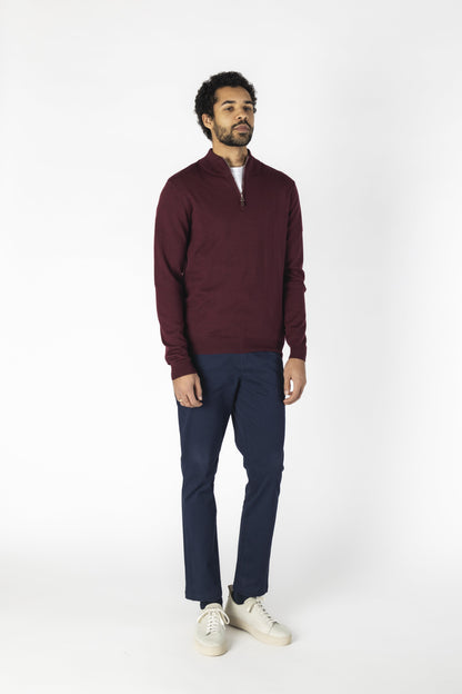 GARDA ZIP NECK BURGUNDY