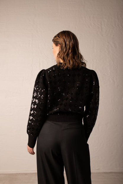 PARIS SEQUIN KNIT BLACK