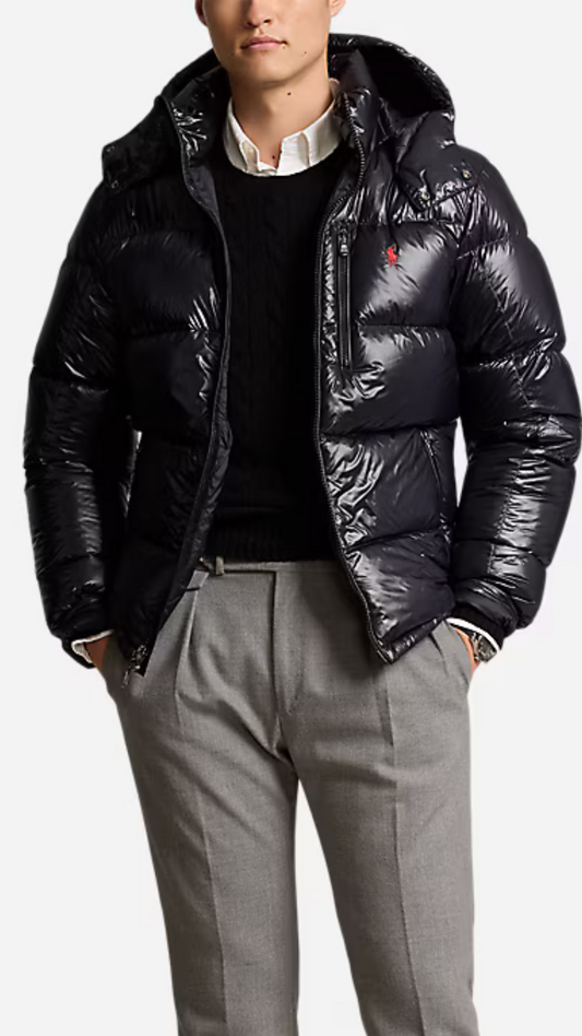 GORHAM GLOSSED DOWN JACKET BLACK