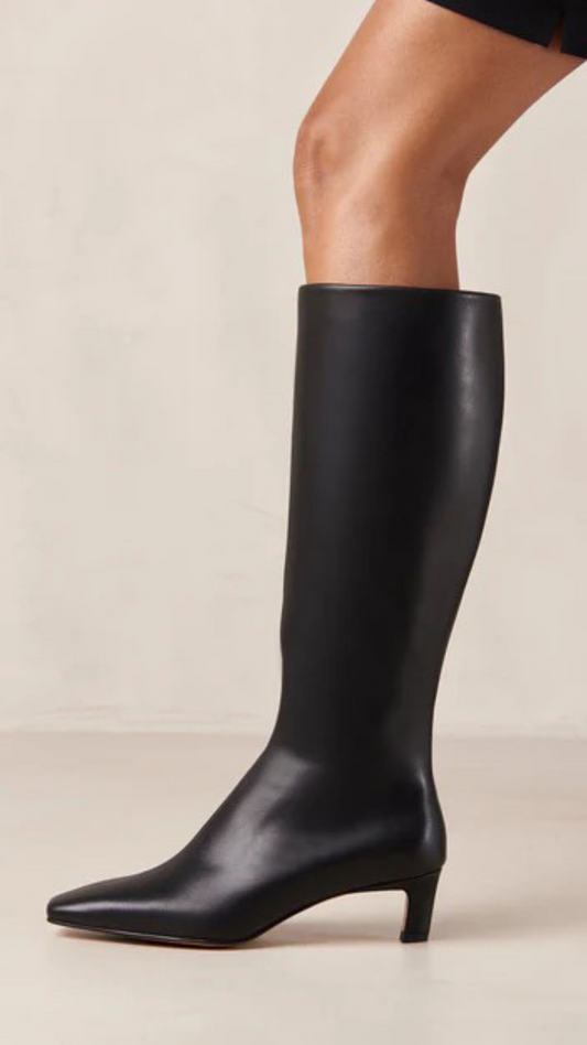 RORY BLACK LEATHER BOOTS