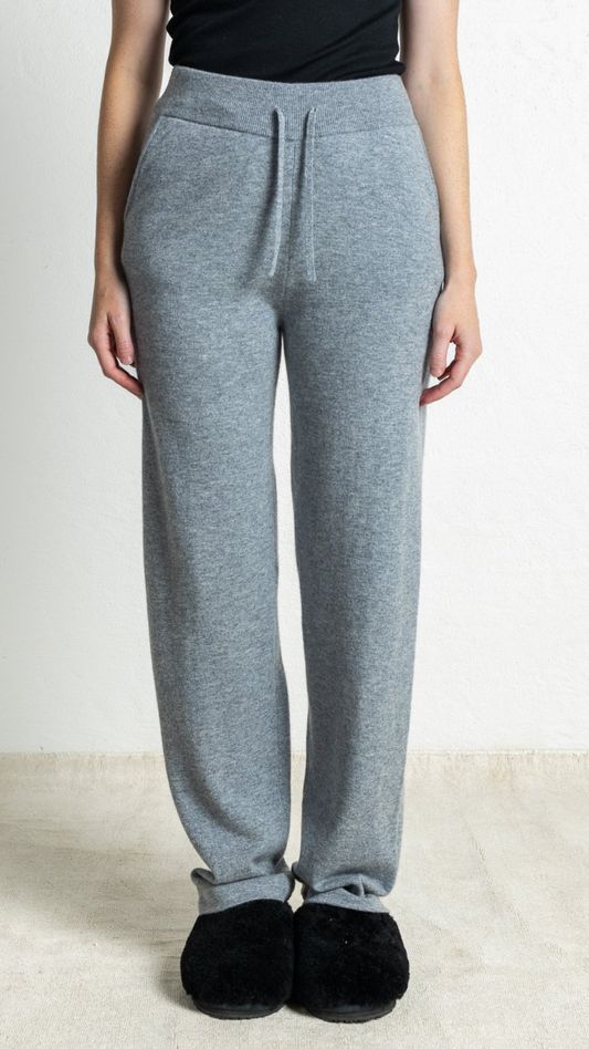 INGUNN KNIT PANTS GHOST GRAY