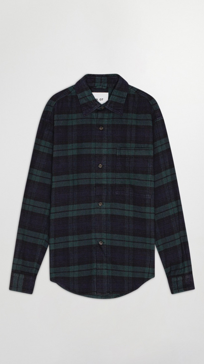 ADWIN 5292 FLANNEL OVERSHIRT GREEN CHECK