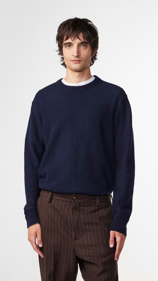 NIGEL 6585 WOOL SWEATER NAVY BLUE