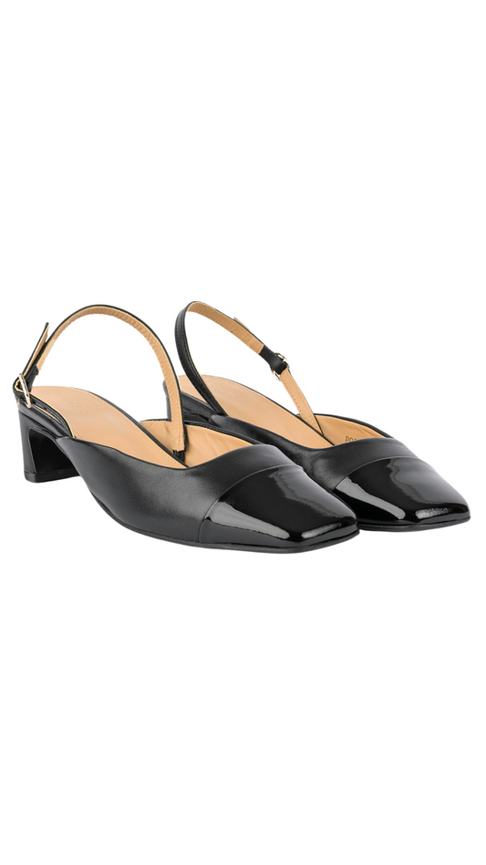 LINDY BLISS LEATHER PUMPS BLACK