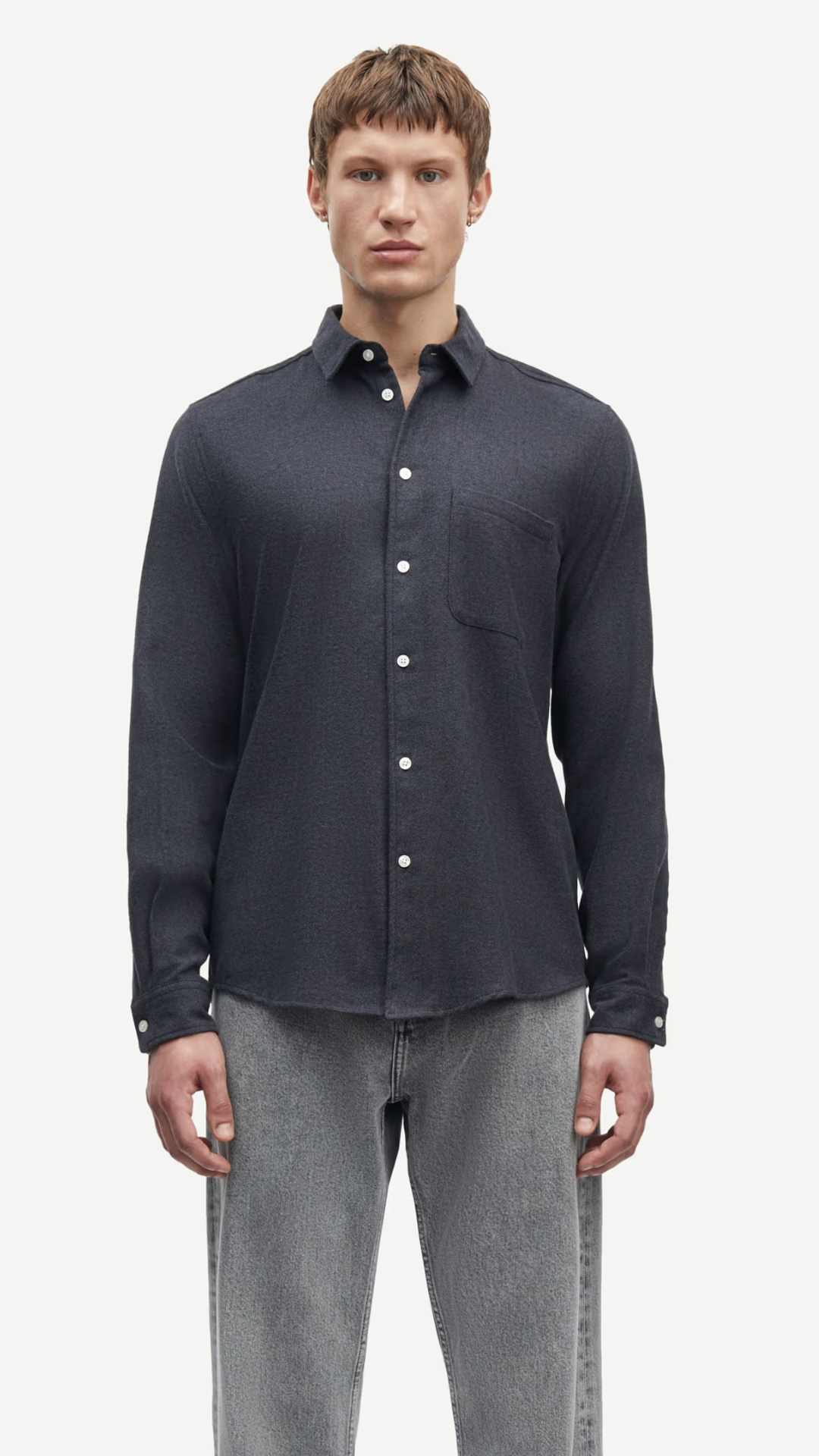 LIAM NF SHIRT 7383 BLACK MEL.