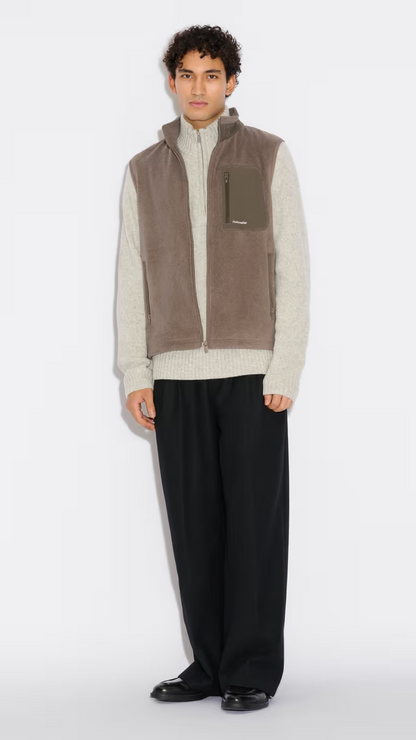 DOVRE FLEECE VEST TAUPE