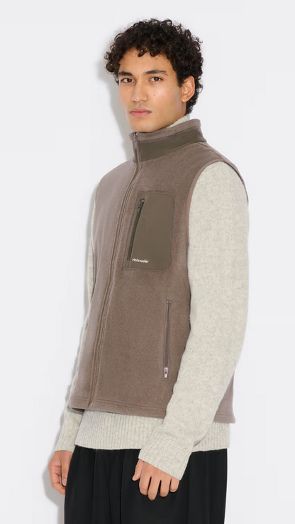 DOVRE FLEECE VEST TAUPE