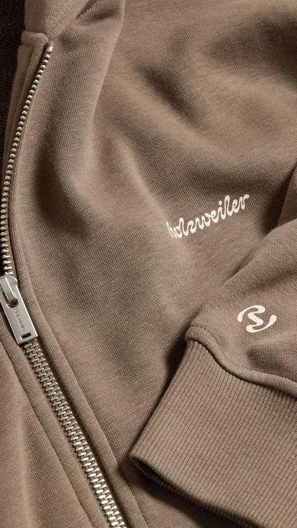 M REGULAR LIGHT ZIP HOODIE TAUPE