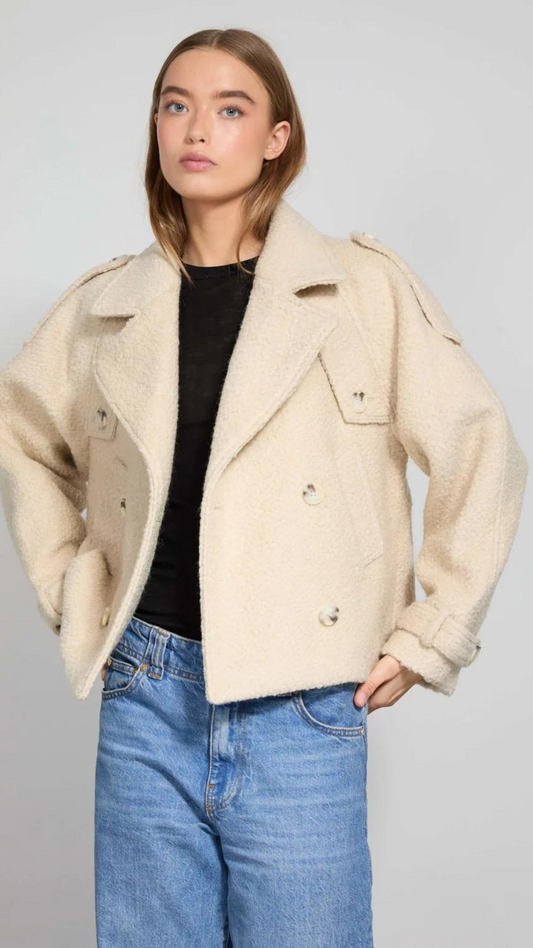 HANNI BOUCLE JACKET - CREME