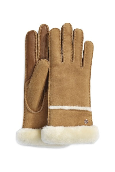 SEAMED TECH GLOVES BROWN