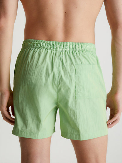 NYLON MEDIUM DRAWSTRING BADESHORTS LIME